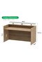 R06 Sand Gladstone Office Reception Desk - 180cm - 3