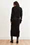 Women's Black Hair Braid Bottom Top Knitwear Set Tkm- 19000315 - 7