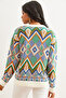 Women's Ecru Kilim Pattern Knitwear Sweater Kzk-19000869 - 6