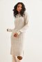 Women's Jewelled Waist Banded Slit Hair Braid Mini Dress Elb- 19002289 - 6