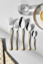 Fulya Altın Sade 6-Person 30-Piece Cutlery Set with Box