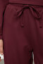 Bordo Relaxed/Rahat Kalıp Wide Leg/Geniş Paça Örme Sweatshirt Alt Eşofman Takımı TWOAW25EM00004 - 4