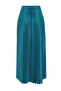 Emerald Green Pleated Maxi Stretchy Knit Skirt TWOSS24ET00041 - 6