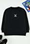 Black Boy Child Father-Son Printed Knitted Mini Me Sweatshirt Tkdaw25Sw00054 - 3