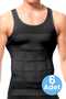 Men's Body Shaping Chest and Belly Lifting Firming Breathable Athlete Corset 6 Pieces