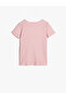 T-Shirt with Bowknot Print and Sequin Detail, Short Sleeve, Crew Neck, Cotton - 2