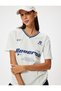 Cotton Short Sleeve V-Neck T-Shirt - College Printed