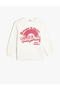 Girl's Sweatshirt Ecru 5Wkg10340Ak