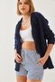 Women's Navy Blue Fringed Knitwear Cardigan 20246215 - 2