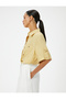Short Sleeve Oversize Shirt with Buttoned Pocket Detail - 2