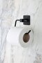 Square Adhesive Black Round Towel Holder Toilet Papercase Square Series - 5