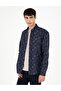 Navy Blue Slim Fit Long Sleeve Shirt 50292130-Vr033