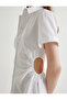 Mini Shirt Dress Window Detailed Buttoned Short Sleeve Cotton - 5