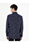 Navy Blue Slim Fit Long Sleeve Shirt 50292130-Vr033 - 5