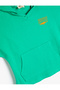 Hooded T-Shirt with Print Detail, Short Sleeves, Kangaroo Pocket, Cotton - 3