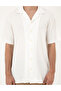 Beyaz Regular Fit Örme Gömlek 50286124-VR013 - 6