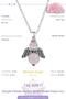 Real Pink Quartz Natural Stone Minimal Angel Model A Quality Chain Pendant