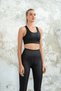 Skinny Fit Leather Look Extra High Waist Sports Black Leggings - 8