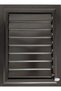 Black Aluminum Bathroom Wc Shutter and Grille 50 X 50 cm