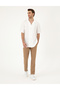 Beyaz Regular Fit Örme Gömlek 50286124-VR013 - 4
