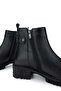Women's Genuine Leather Black Floater Casual Boots - 4