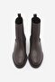 Women's Elastic Side Strap Heeled Casual Boots Tunles Brown - 5