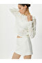 Openwork Hooded Long Sleeve Crop T-Shirt