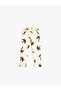 Pants Palm Tree Patterned Waist Tied Pocket Cotton