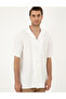 Beyaz Regular Fit Örme Gömlek 50286124-VR013 - 3