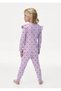 2,3,4,5,6,7 Years Old Girl 2-Piece Leggings Set Corded Fabric Ribbed Knit 2-Piece Set - 2