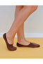 2 Pairs - Brown Bamboo Silicone Plain Women'S/Men's Ballerina Socks - 3
