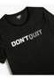 Crew Neck Short Sleeve Sports T-Shirt - Slogan Printed - 8