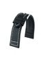 R4145W Leather Strap - Black-White - 24mm