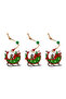 Christmas Tree Ornament Wooden Figures 3 Pieces - 4