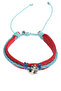 Adjustable Size Leather Unisex Quadruple Bracelet Bundle with Lanyard Detail - 3