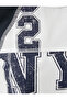 Crop T-Shirt College Printed Crew Neck Slim Fit Color Block - 6
