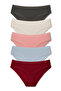 5-Piece Cotton Women's Panties with Elastic Waist and Legs