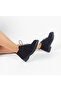Black Suede Lace Up Women's Boots - 5