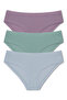 3-Piece Cotton Women's Panties with Elastic Waist and Legs