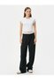 Basic Modal T-Shirt Slim Fit Ribbed Short Sleeve Crew Neck - 2