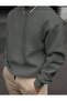 Men's Smoke Gray Oversize Crew Neck Sweatshirt