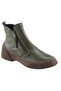 Khaki Green Genuine Leather Boots - Model Name: Mother of Pearl