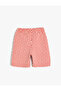 Shorts with Graphic Pattern, Tie-Waist and Pockets - 2