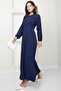 Pleated Aerobin Dress Navy Blue SS2339 - 2