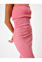 Strapless Dress Midi Bodycon Wrap Sleeveless Draped Slim Fit - 5