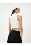 Polo Collar Crop Top Sleeveless Striped Cotton - 4