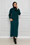 Shirt Collar Knitted Sweater Set with Gilets-Petrol