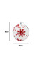 Christmas Tree Ball Luxury Red Snowflake Printed 3 Pieces 8 cm - 5