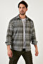 Plaid Patterned Cotton Regular Fit Winter Shirt Men's Shirt 5896601