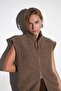 Women's Zip-Up Stand-Up Collar Knitted Vest - 4